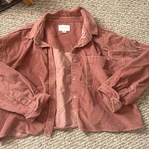 American Eagle Pink Corduroy Jacket